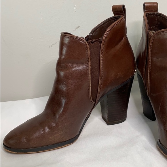 Michael Kors Shoes - Michael Kors leather booties brown heels as 6M